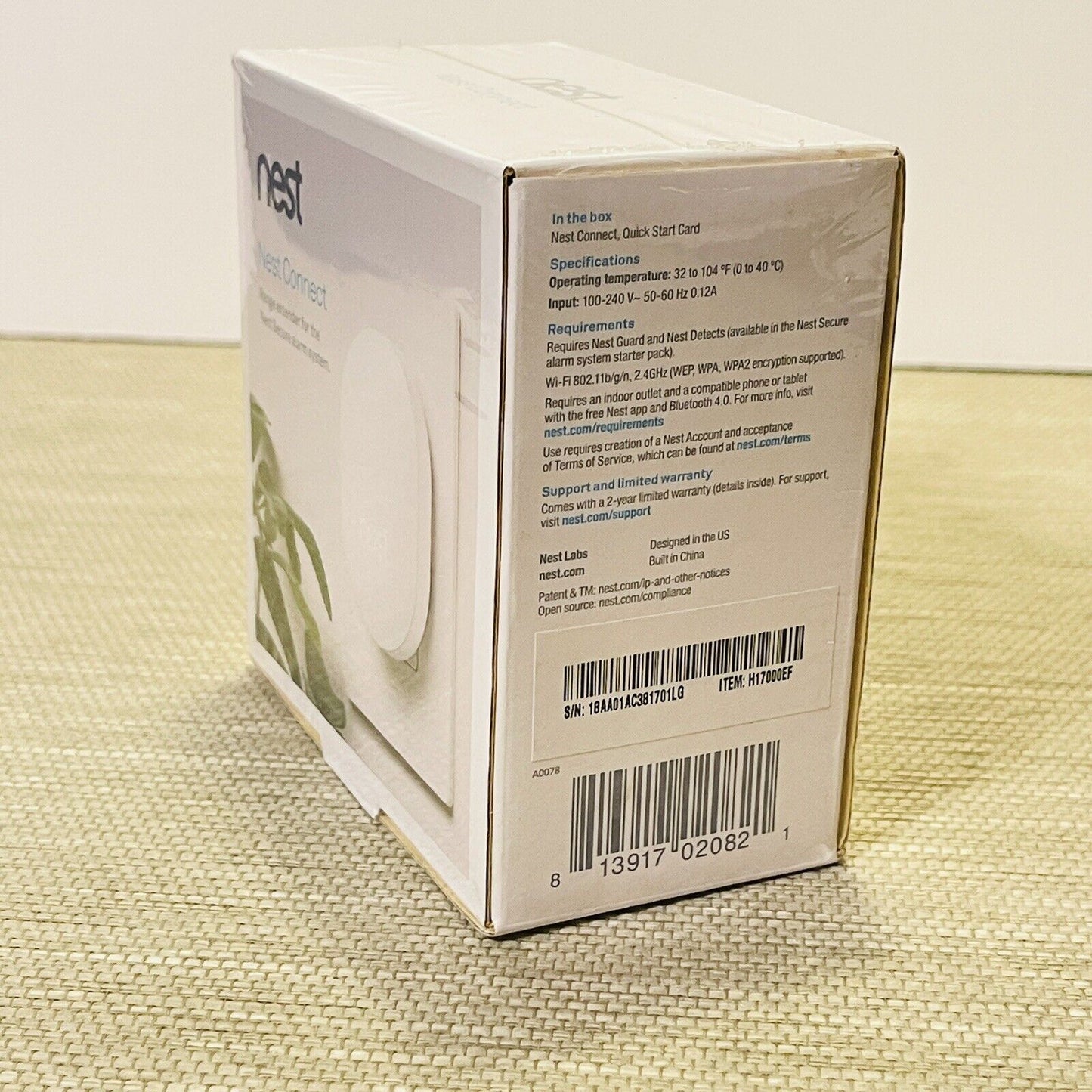 Nest Connect Range Extender NEW SEALED BOX for Nest Secure System H17000EF