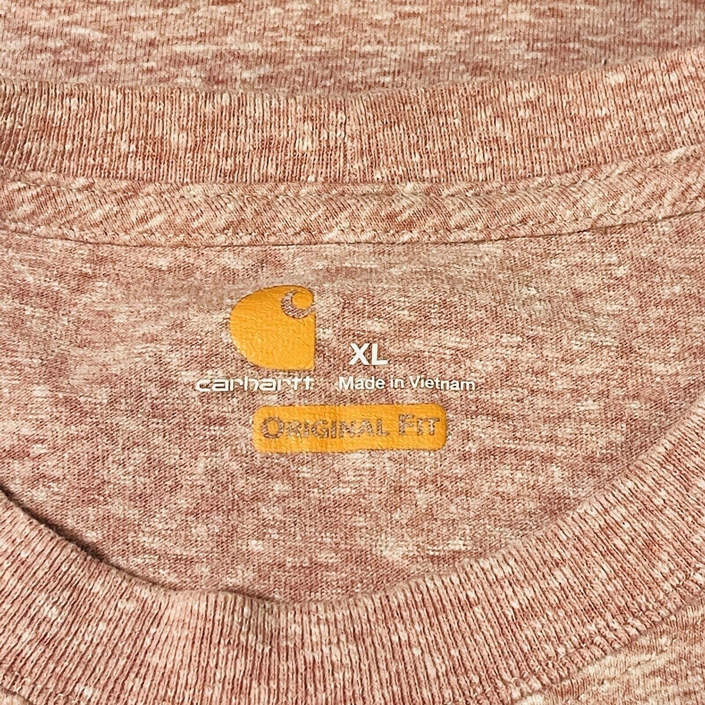 Carhartt Tshirt Mens XL Pink Heather Short Sleeve K87 Pocket