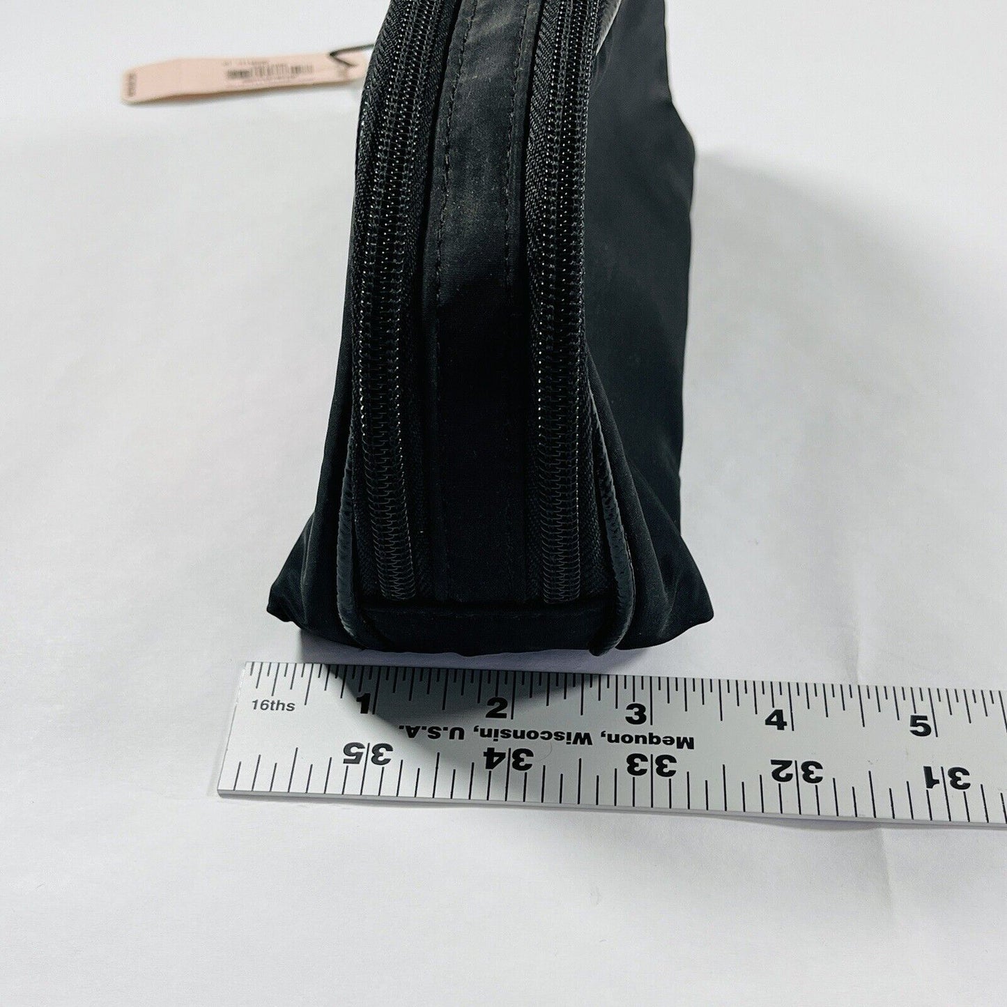 Victorias Secret NWT Black Sequin Lips Love Pouch Clutch Makeup Cosmetic Bag