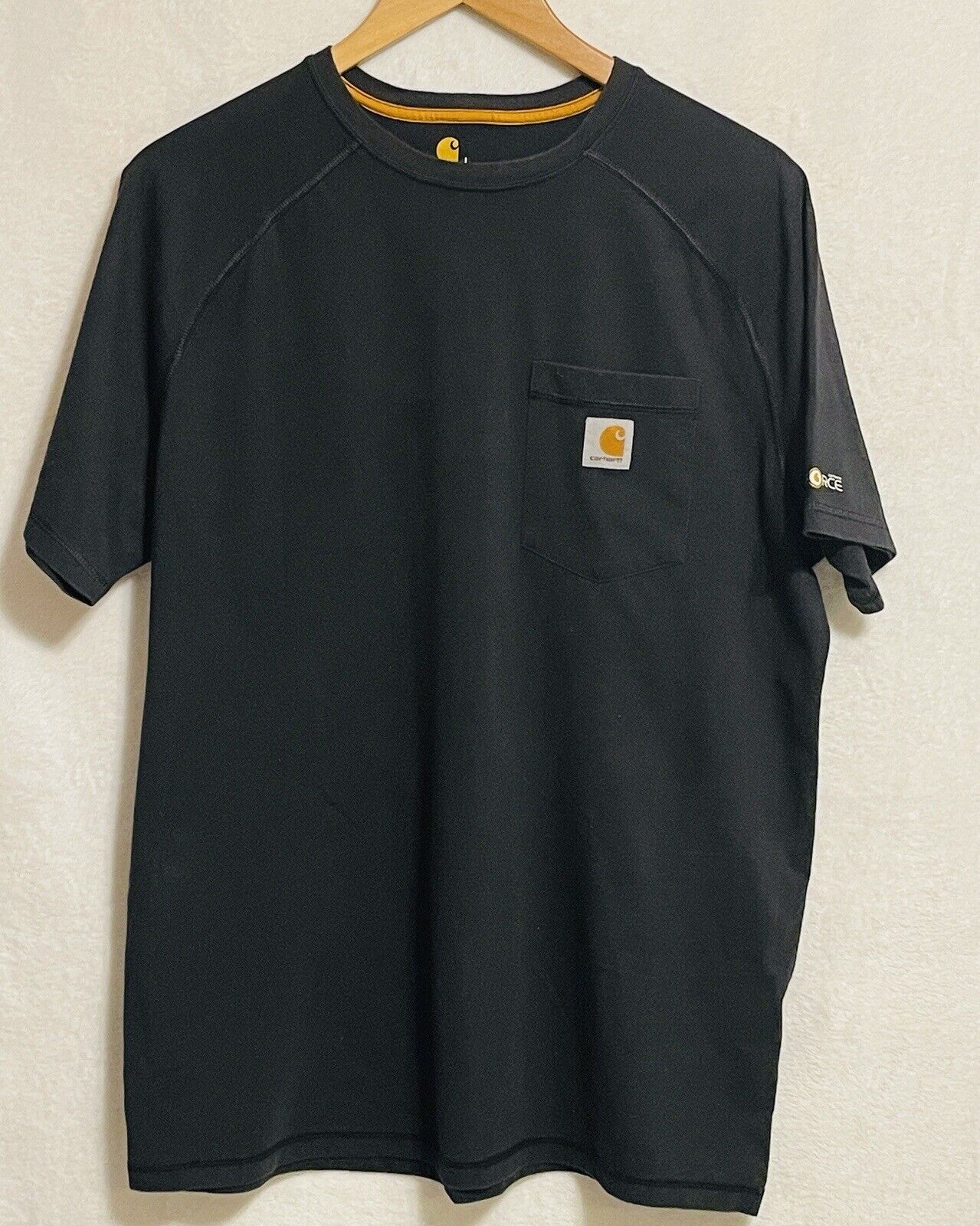 Carhartt Force Mens Size L Short Sleeve Pocket Tshirt Black 100410 Work
