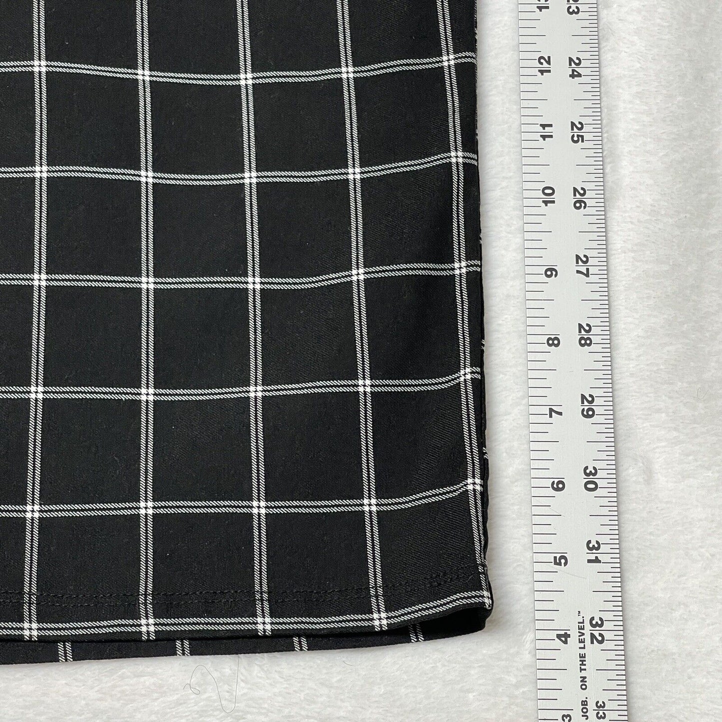 89th + Madison Capri Pants Womens 3XL Pull-On Black White Plaid Rayon Blend