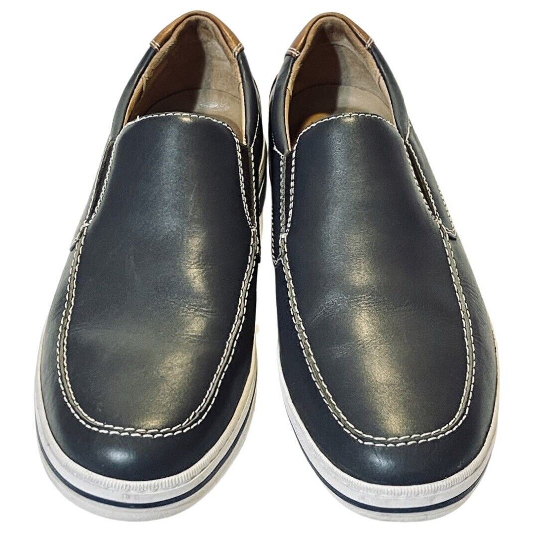 Johnston & Murphy 258309 Size 9 Bowling Moc Venetian Sneakers Shoes Black Brown