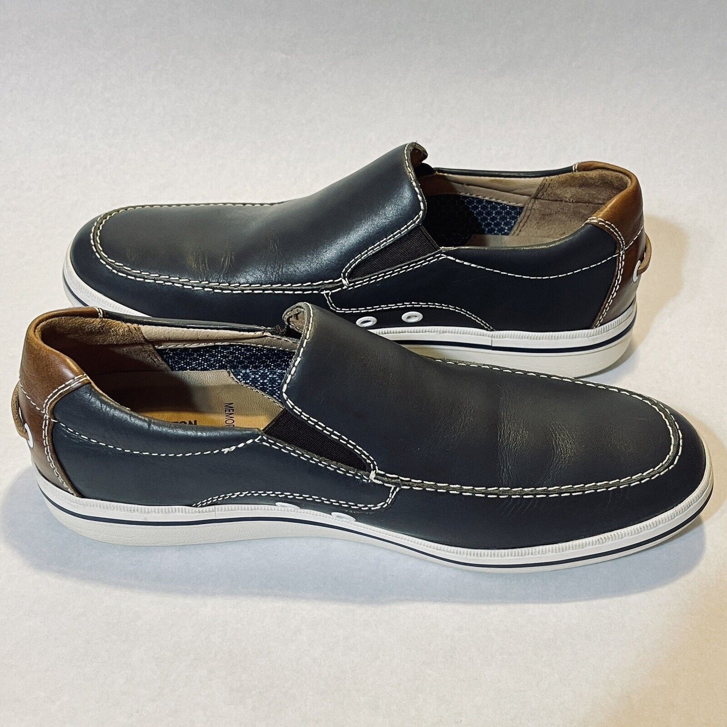Johnston & Murphy 258309 Size 9 Bowling Moc Venetian Sneakers Shoes Black Brown