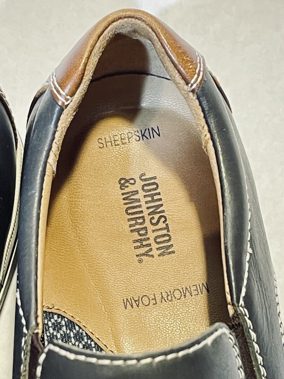 Johnston & Murphy 258309 Size 9 Bowling Moc Venetian Sneakers Shoes Black Brown