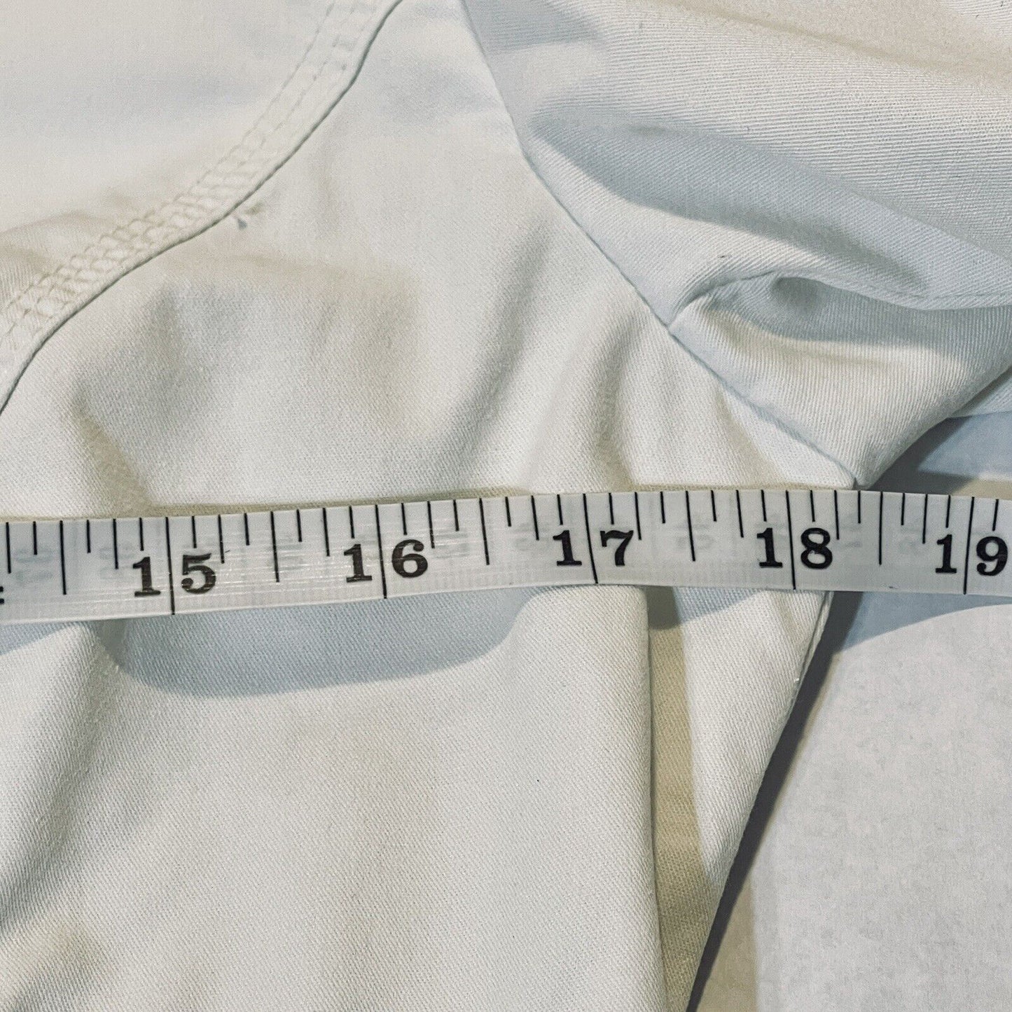 White House Black Market Cropped Jacket Womens 8 WHBM White Utility Top Shacket