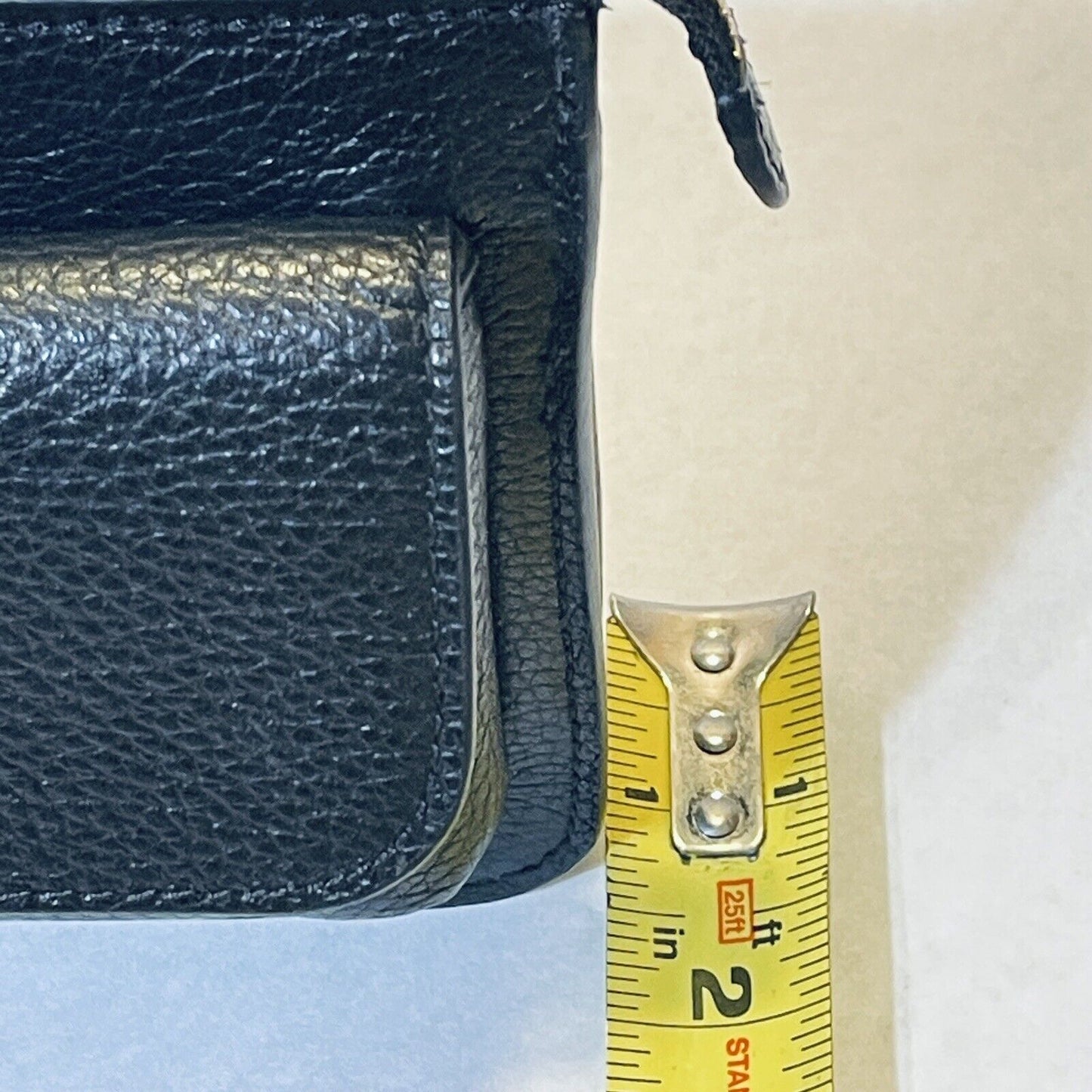 Kate Spade Leila Small Flap Crossbody Bag Pebbled Leather Pouch Purse Black Gold