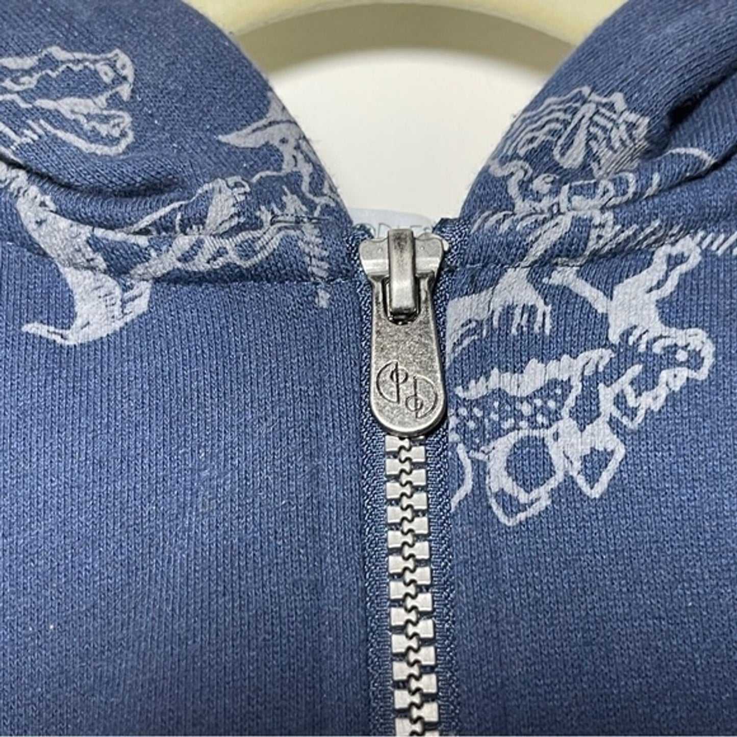 Flapdoodles Boys Size 7 Zip Front Hoodie Long Sleeve Sweatshirt Dinosaur