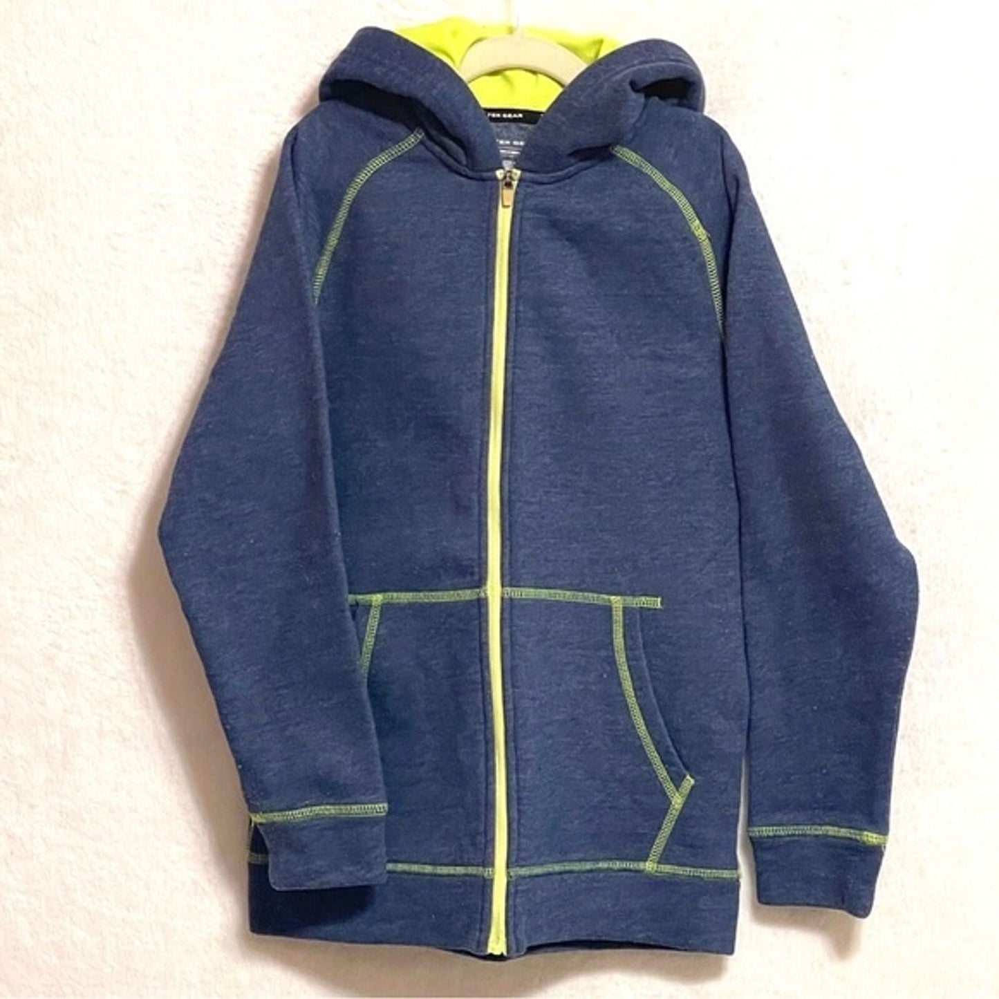 TEK GEAR Boys Small Hoodie Zip Front Blue