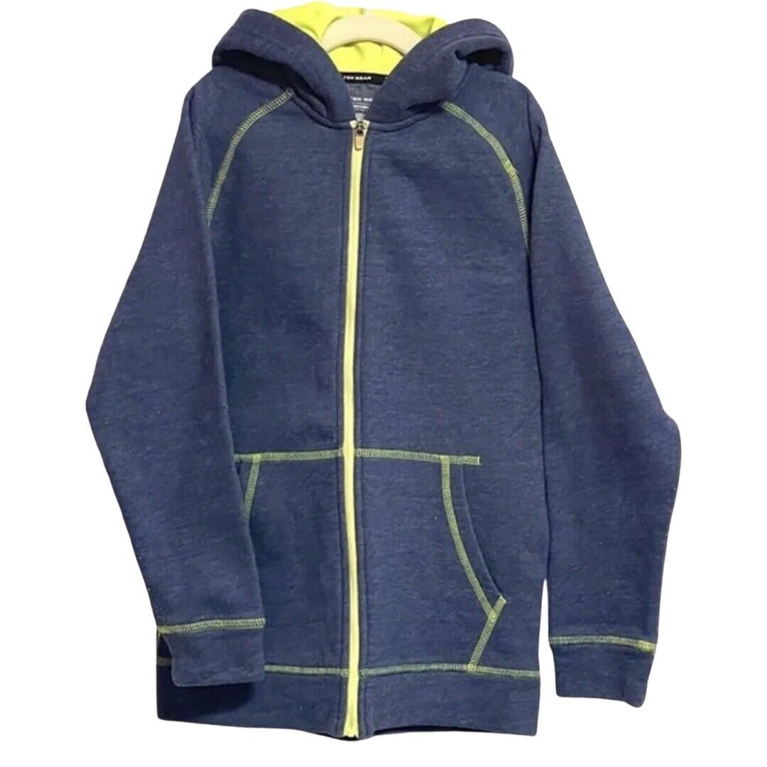 TEK GEAR Boys Small Hoodie Zip Front Blue