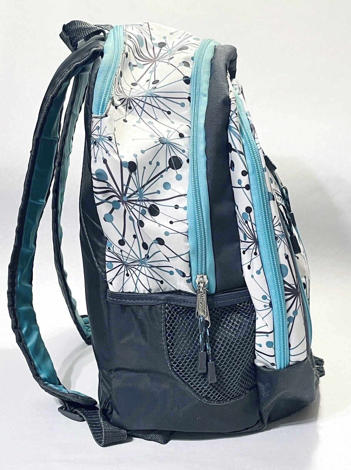 Eastsport Girls Backpack Large Novelty Print Teal White Gray Flaws