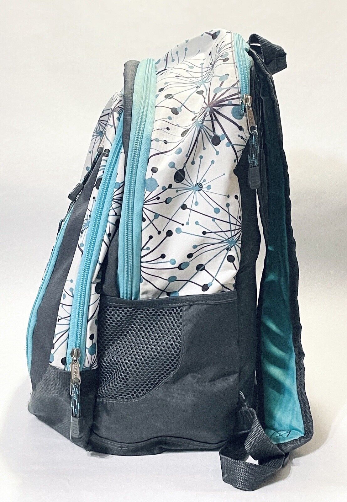 Eastsport Girls Backpack Large Novelty Print Teal White Gray Flaws