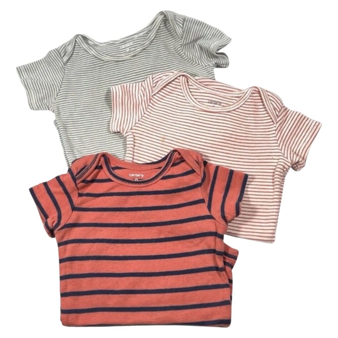 CARTERS Boys Size 9 Months Rompers Striped One Piece Tops