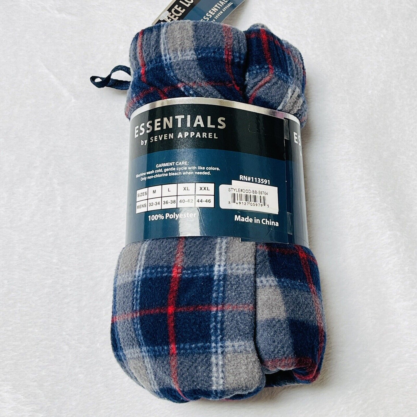 Mens Size 2XL Pajama Pants Soft Fleece Plaid Casual Sleep Lounge Bottoms Pockets