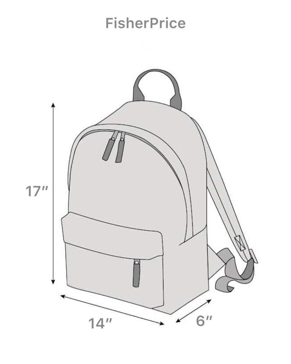 Fisher-Price Avery Diaper Bag Backpack Quilted Gray Insulated Bottle Pocket Tech