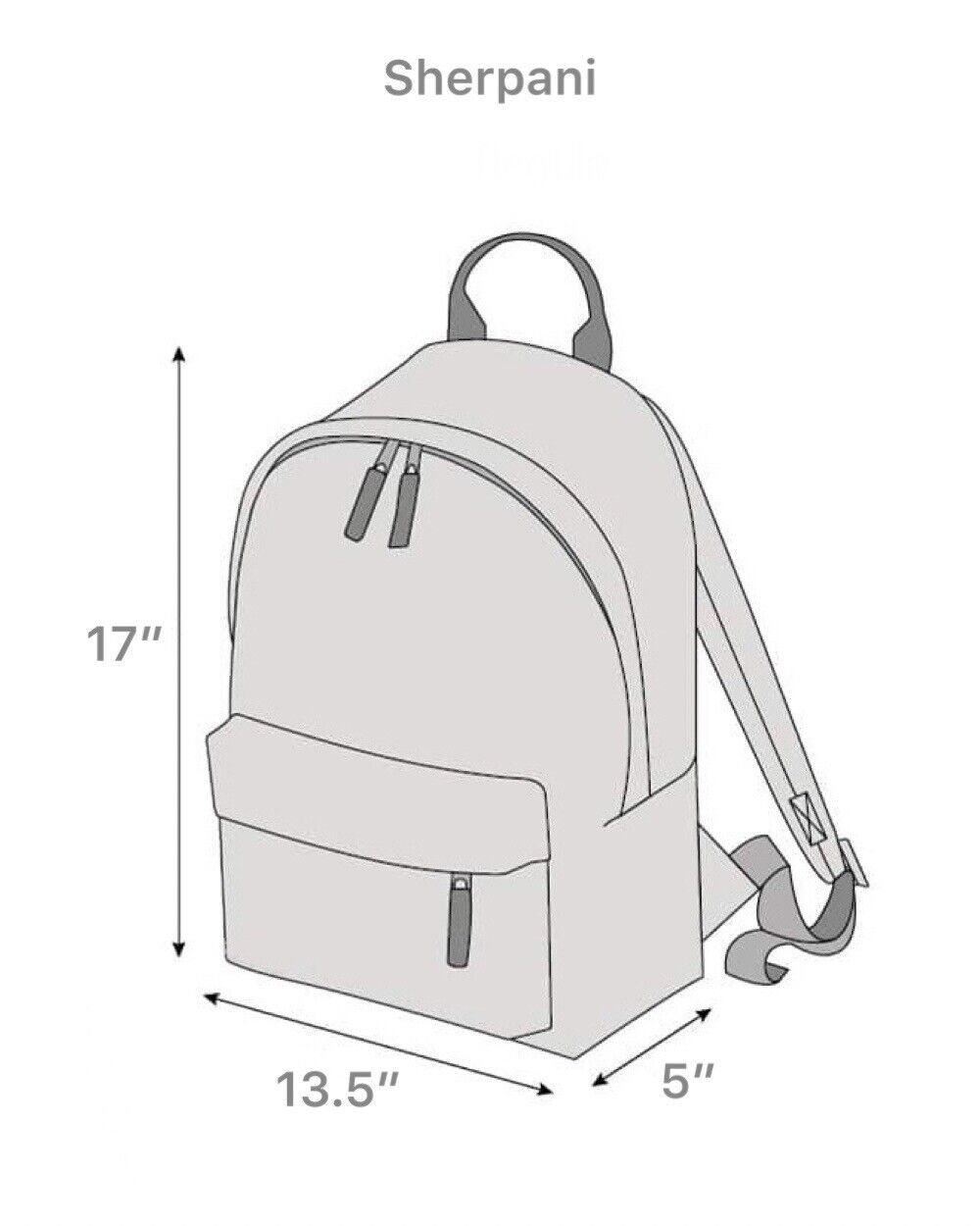 Sherpani Oli Backpack Medium Drawstring Gray Yellow NEW