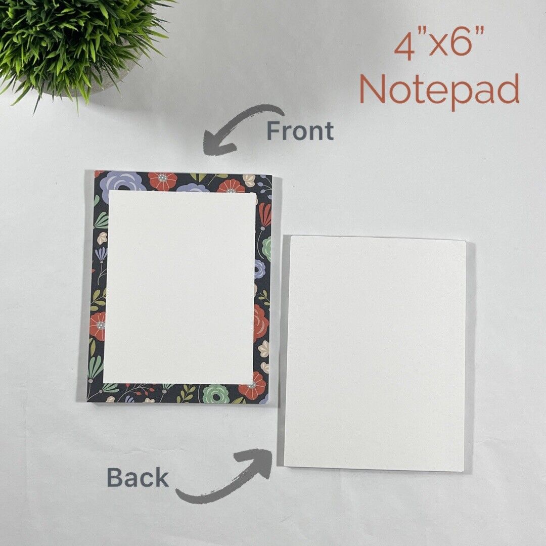 Floral Notebooks 6x9 Flowers Notepad Set Blank Lined 110 page Journal