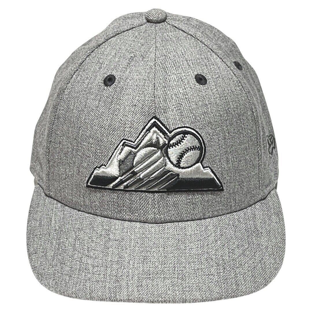 New Era 59fifty Colorado Rockies MLB Baseball Hat Rubber Logo Size 7-1/4 Cap