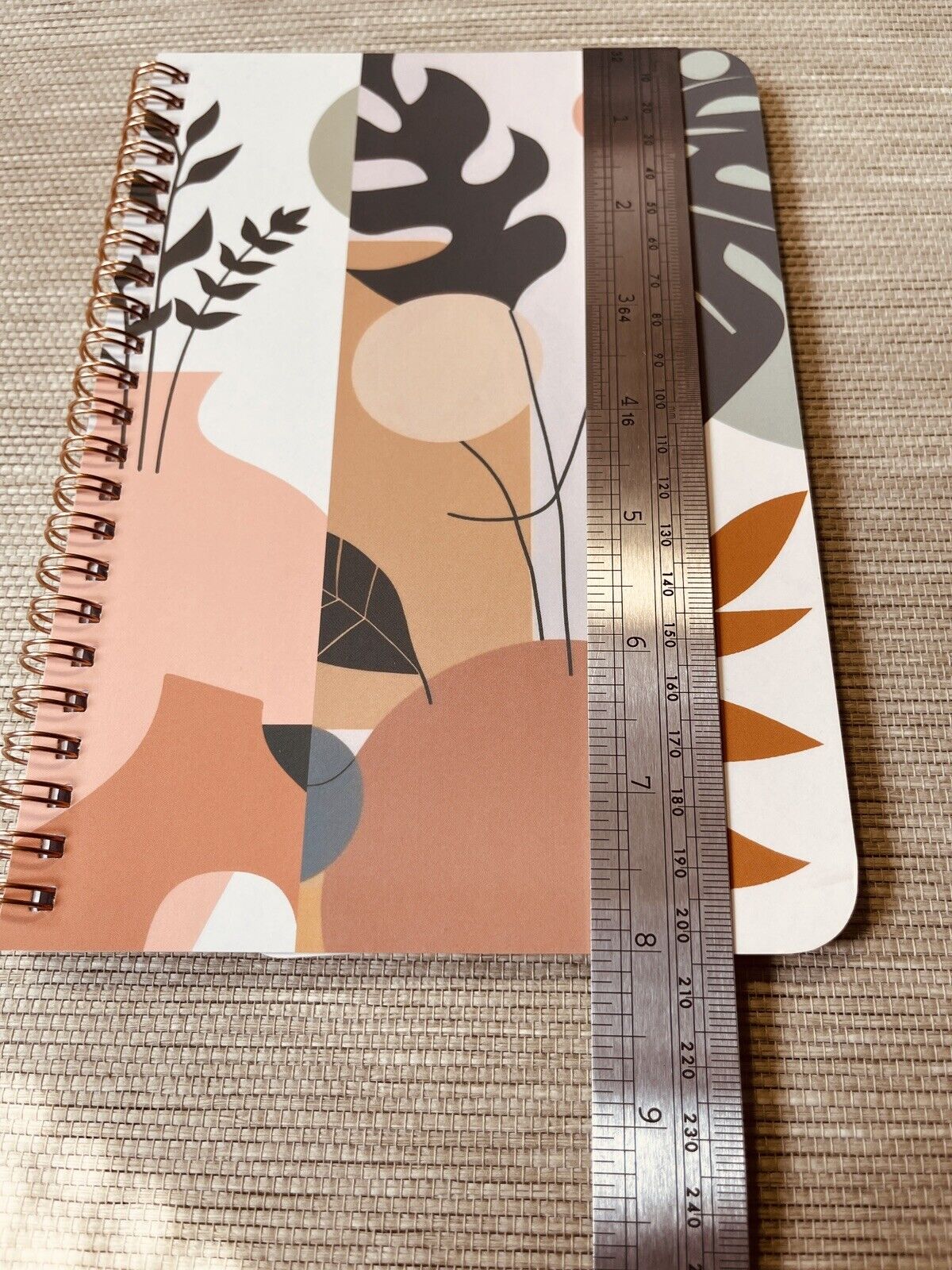 Boho Plants Spiral Notebook 5.5x8in Journal 84 Unlined Pages Soft Cover Handmade