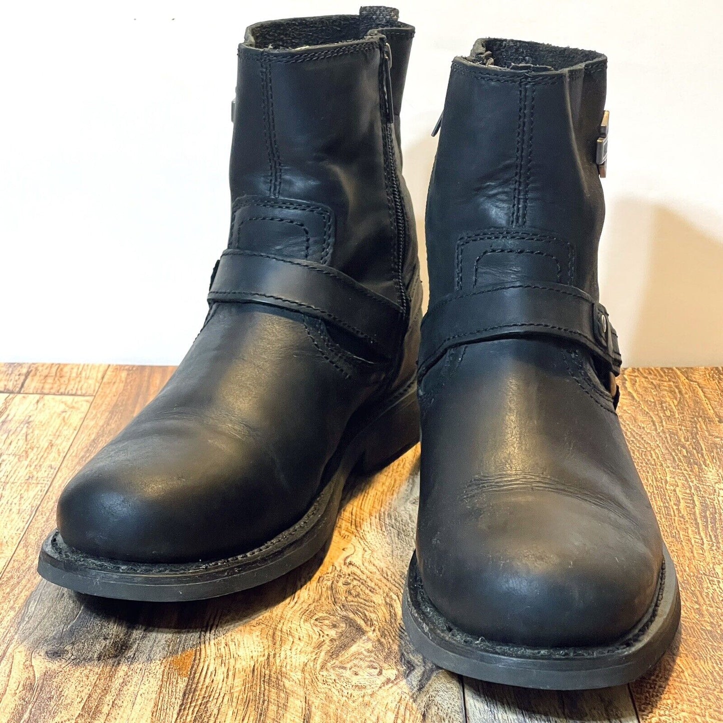 Harley Davidson Boots Scout Sz 11M D95262 Black Leather Harness Motorcycle Biker