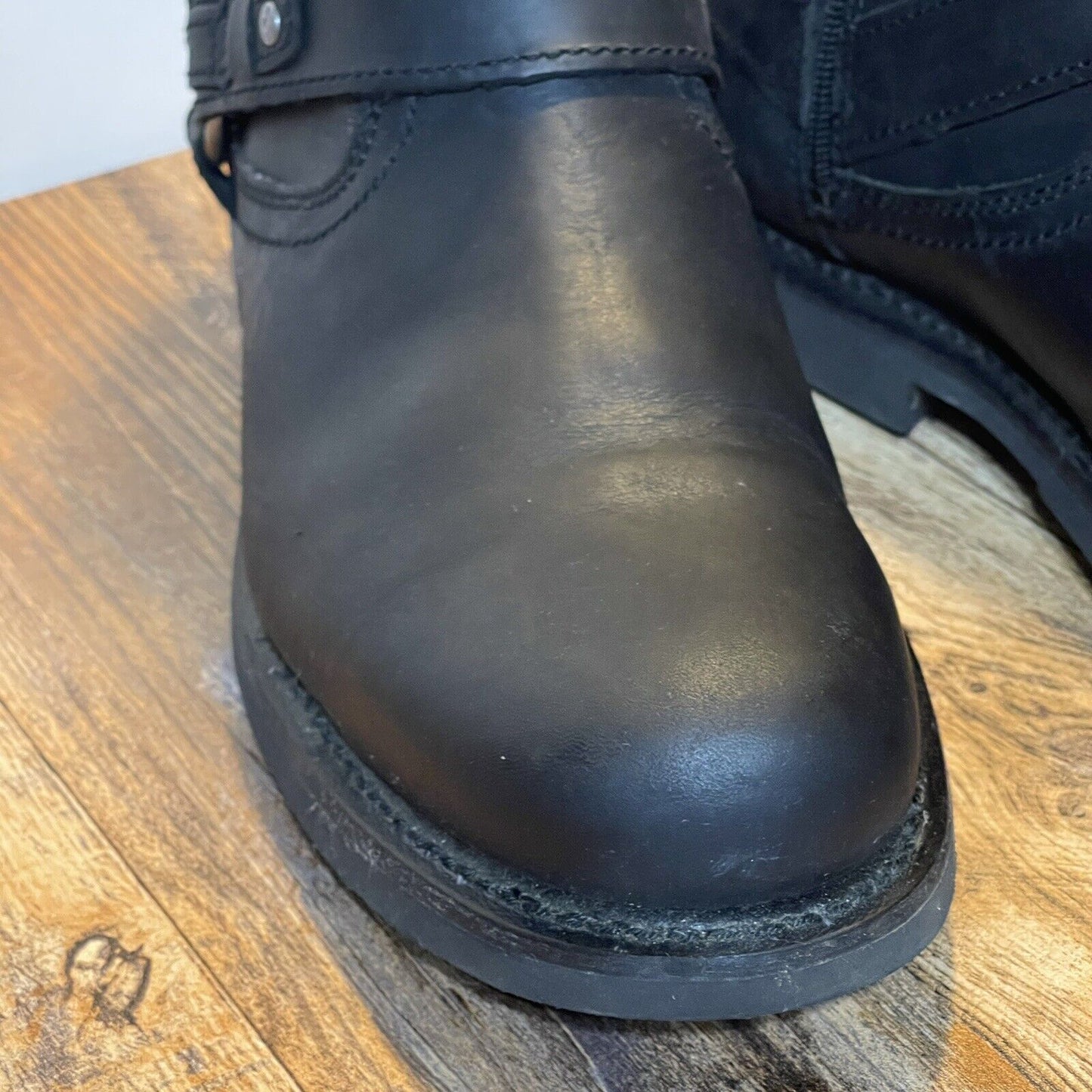 Harley Davidson Boots Scout Sz 11M D95262 Black Leather Harness Motorcycle Biker