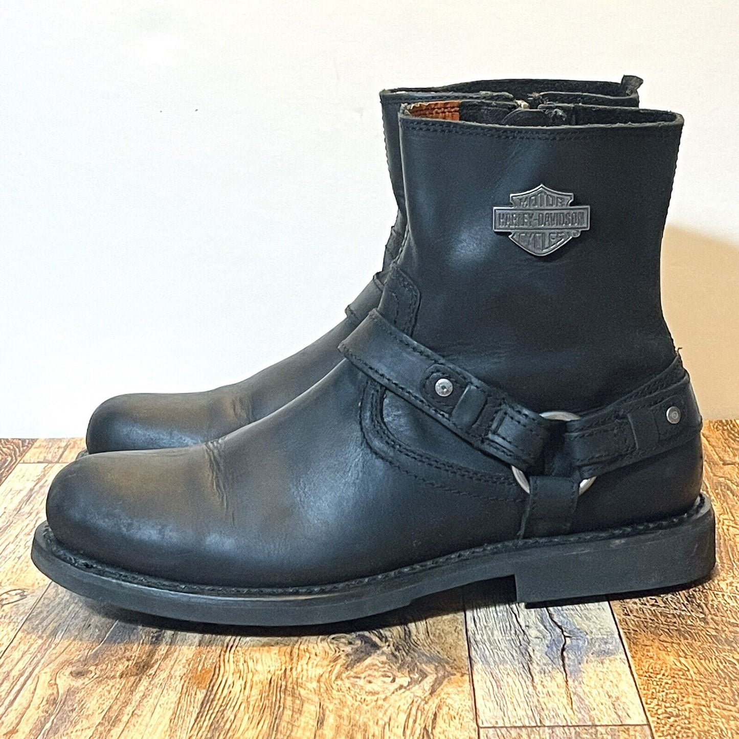 Harley Davidson Boots Scout Sz 11M D95262 Black Leather Harness Motorcycle Biker