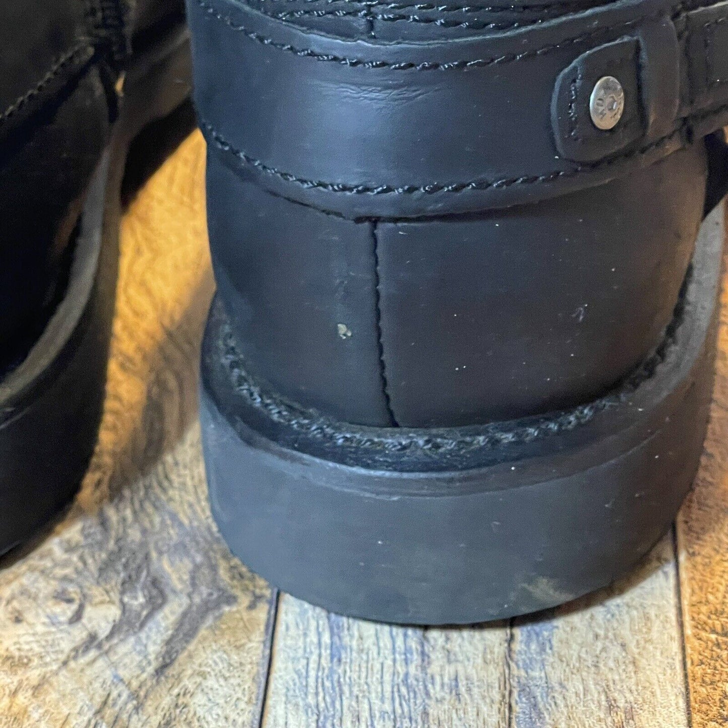Harley Davidson Boots Scout Sz 11M D95262 Black Leather Harness Motorcycle Biker
