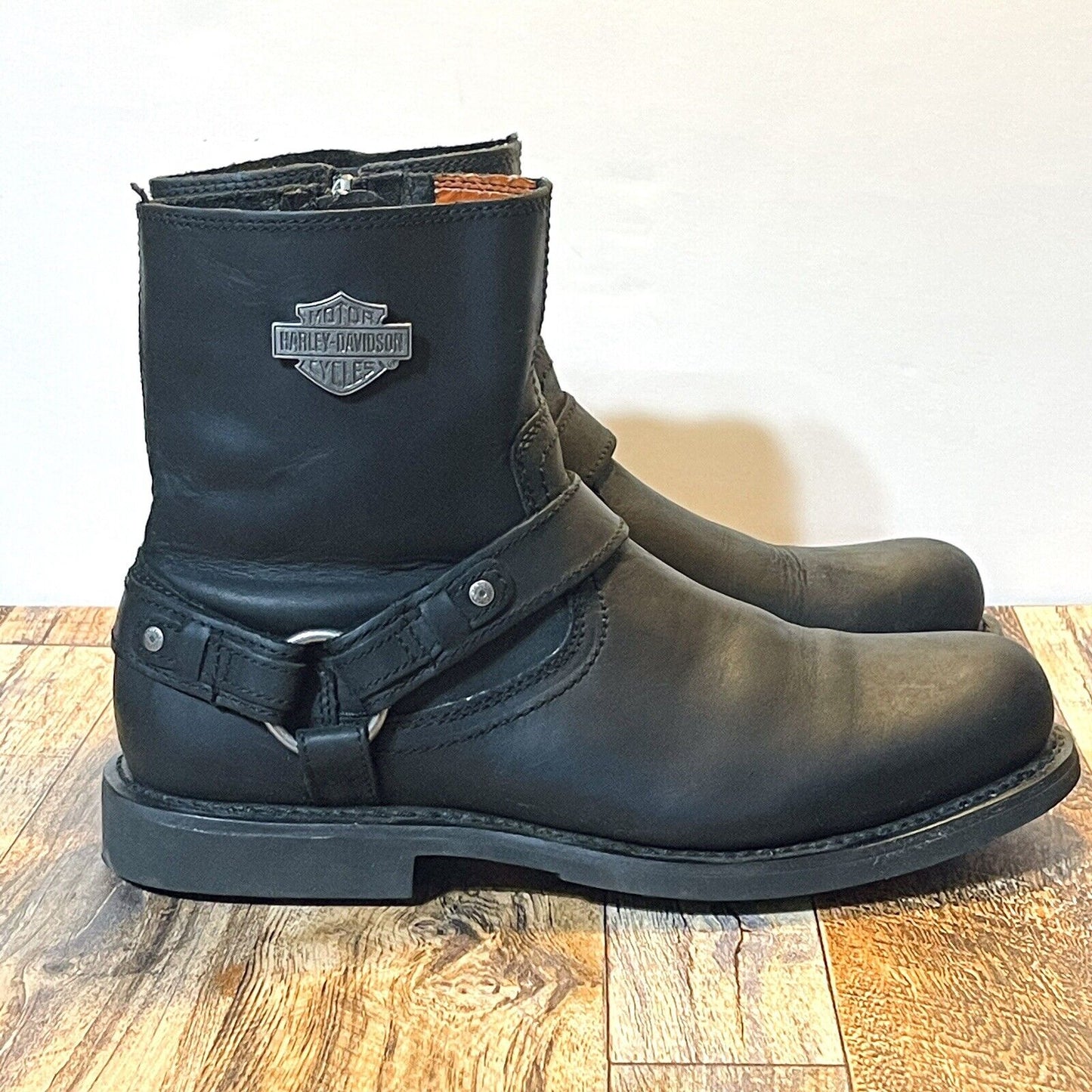 Harley Davidson Boots Scout Sz 11M D95262 Black Leather Harness Motorcycle Biker