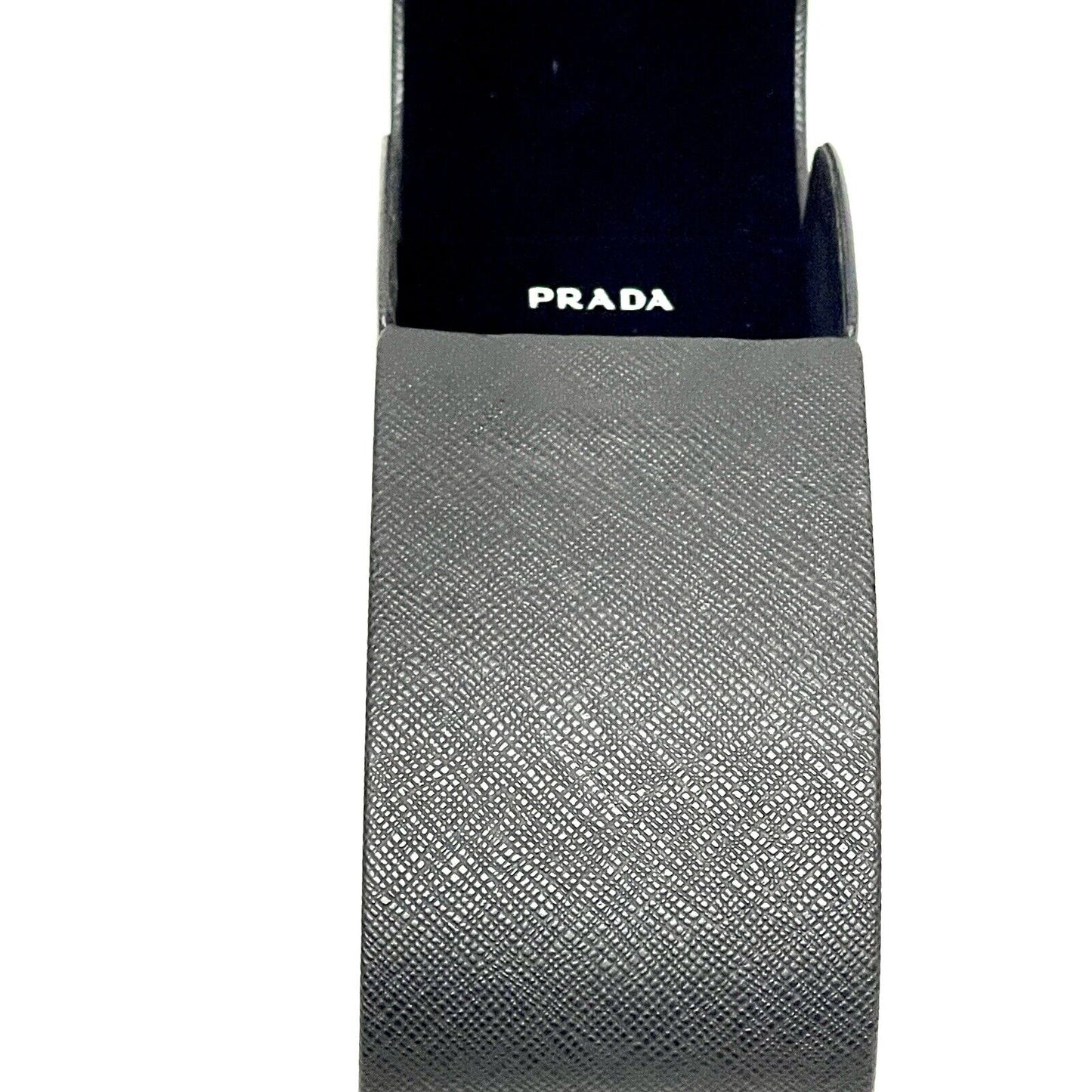Prada Saffiano Black Hard Case Sunglasses Eyeglasses Oversized