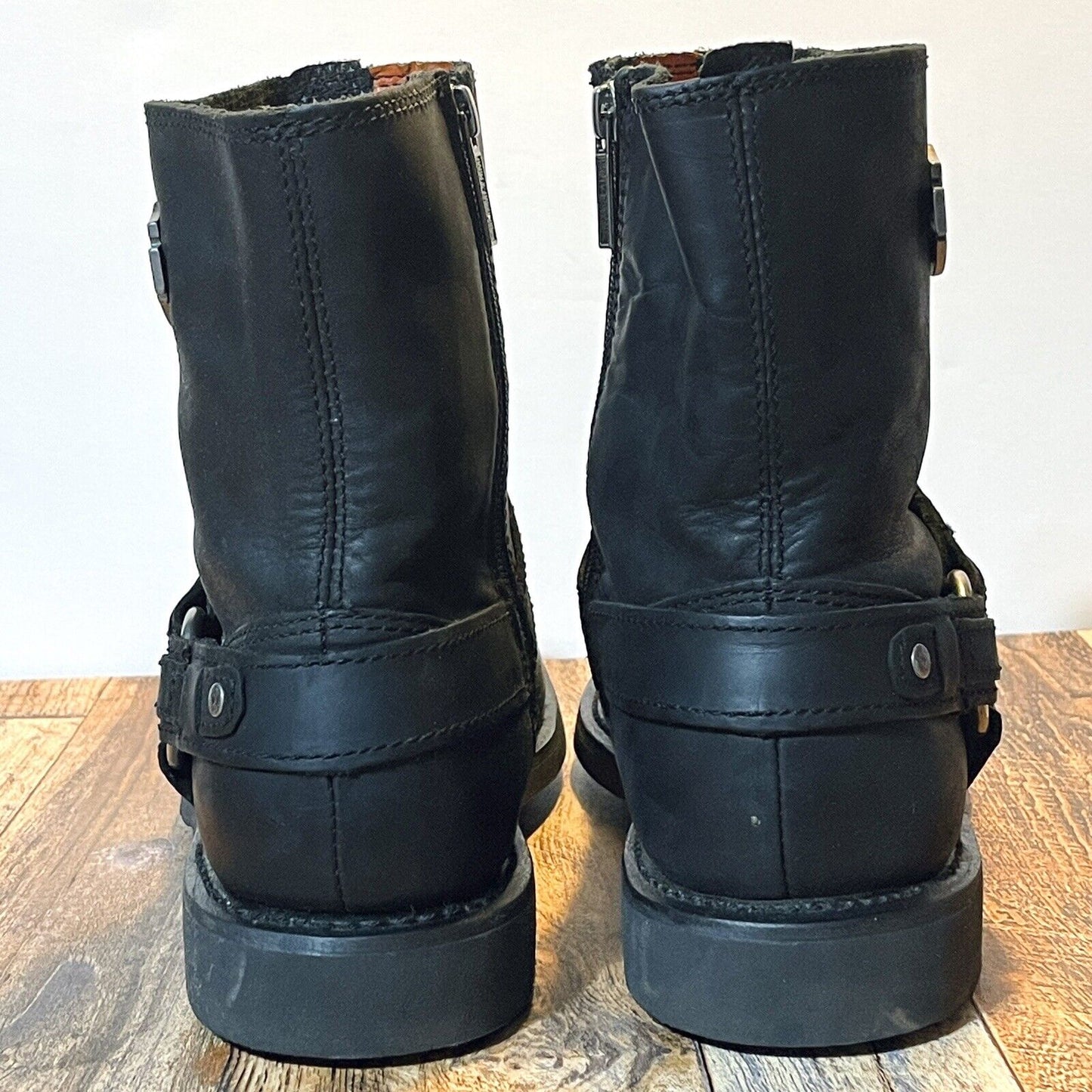 Harley Davidson Boots Scout Sz 11M D95262 Black Leather Harness Motorcycle Biker