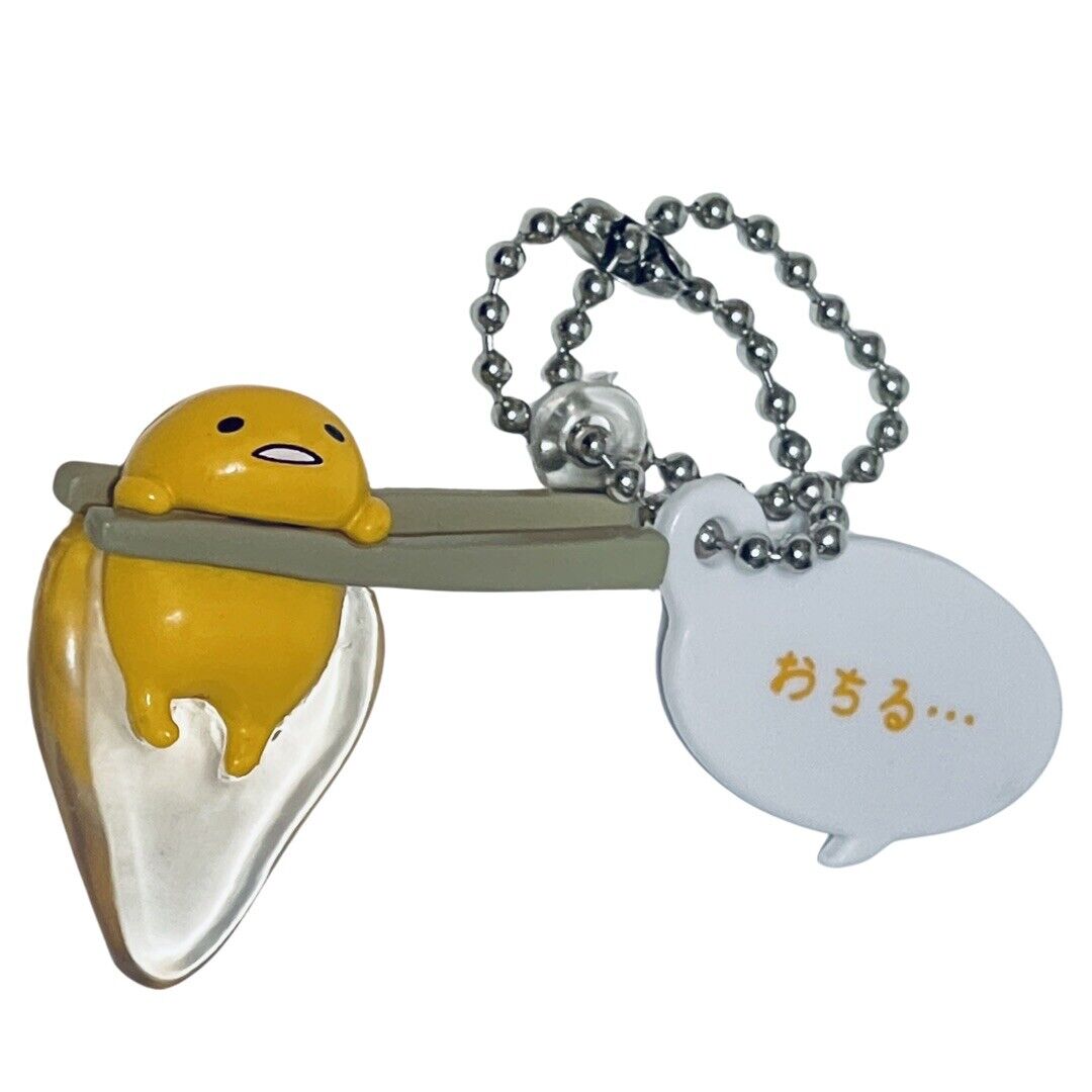 Gudetama The Lazy Egg Keychain Dangler Sushi Chopsticks Charm Tomy