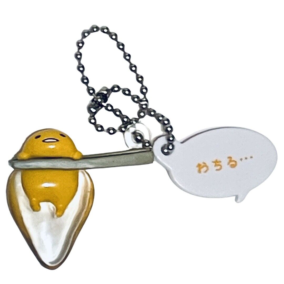 Gudetama The Lazy Egg Keychain Dangler Sushi Chopsticks Charm Tomy