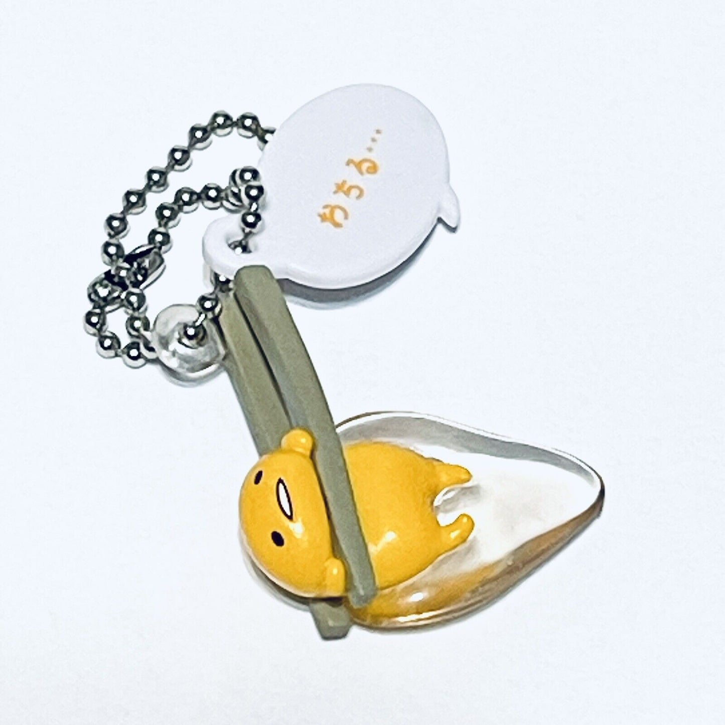 Gudetama The Lazy Egg Keychain Dangler Sushi Chopsticks Charm Tomy