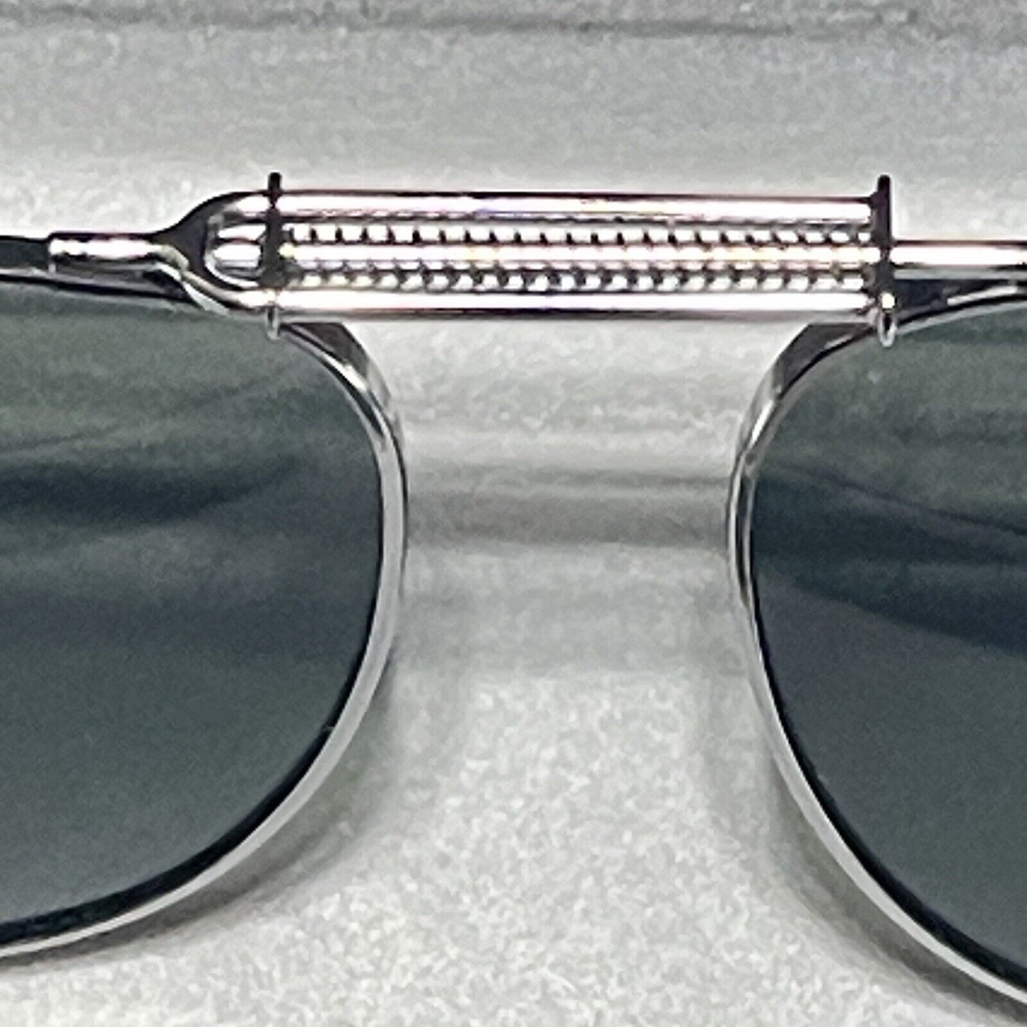 Polar Optics Clip-On Sunglasses Silver Adjustable Frame With Case Rectangle