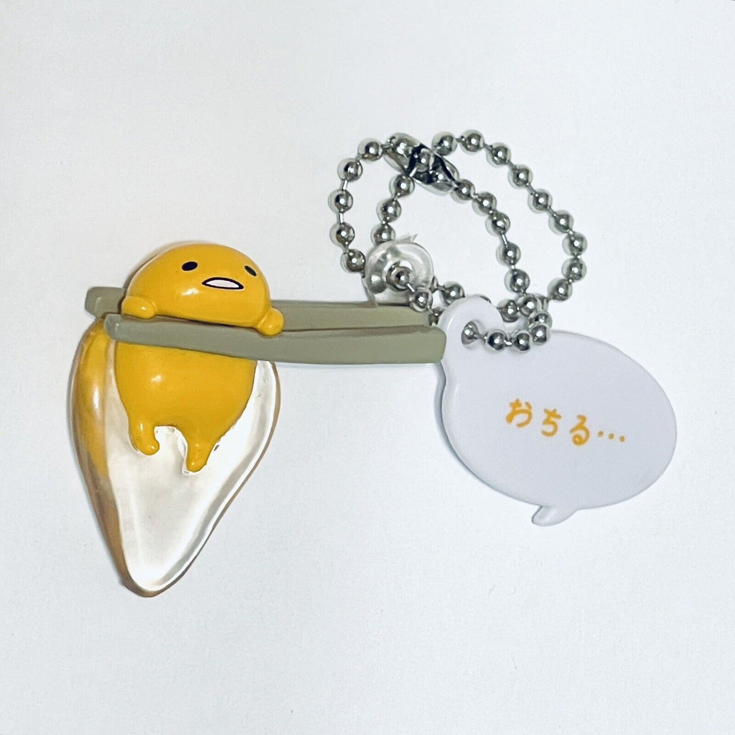 Gudetama The Lazy Egg Keychain Dangler Sushi Chopsticks Charm Tomy