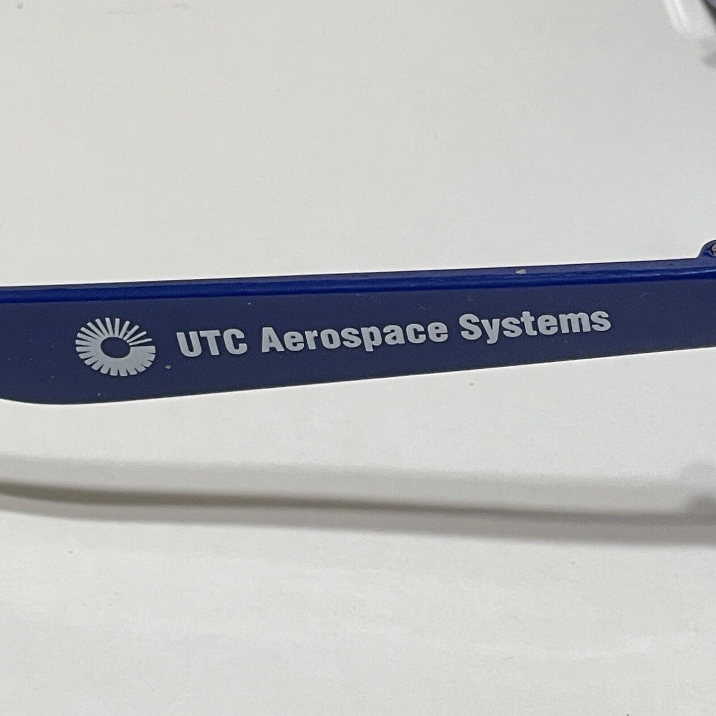 UTC Aerospace Sunglasses Blue Frames UV Protection Black Lenses Classic