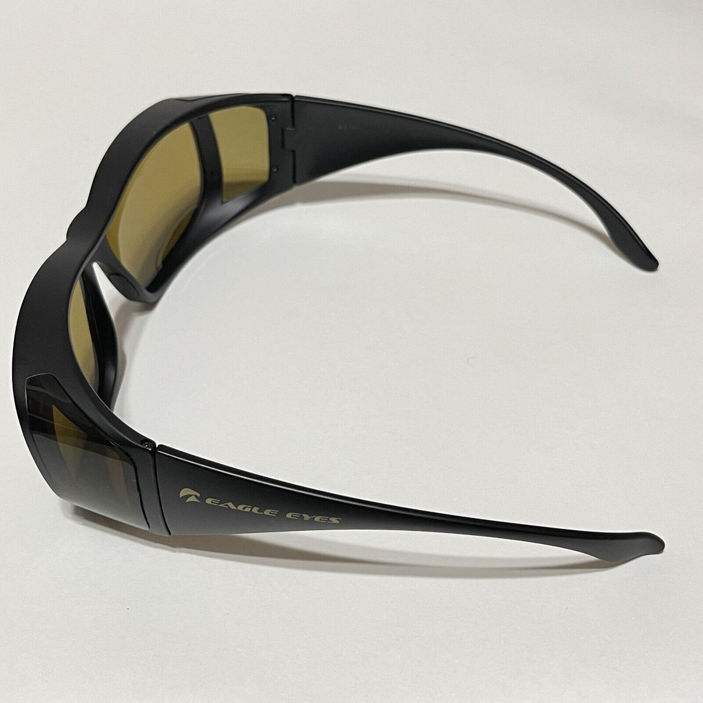 Eagle Eyes FITONS Wrap Around Sunglasses Black Yellow Lens #10035