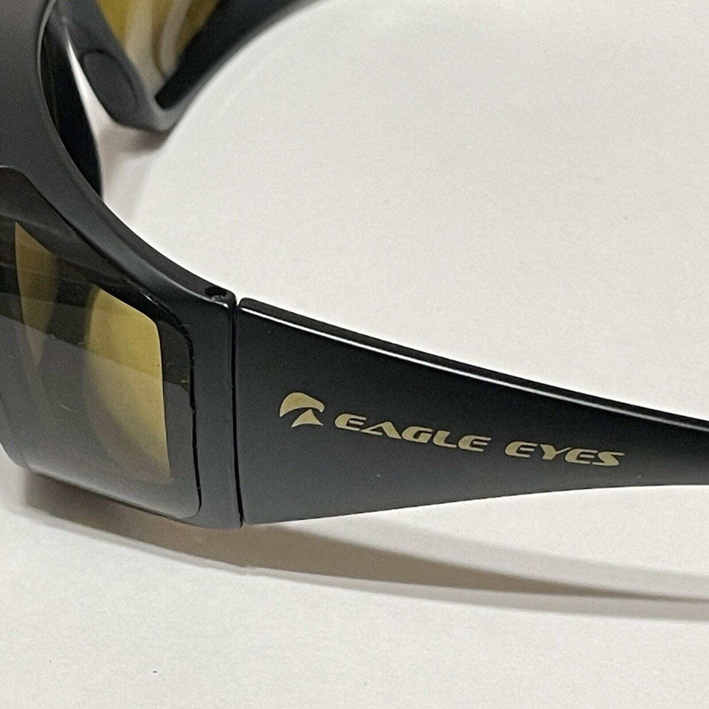 Eagle Eyes FITONS Wrap Around Sunglasses Black Yellow Lens #10035