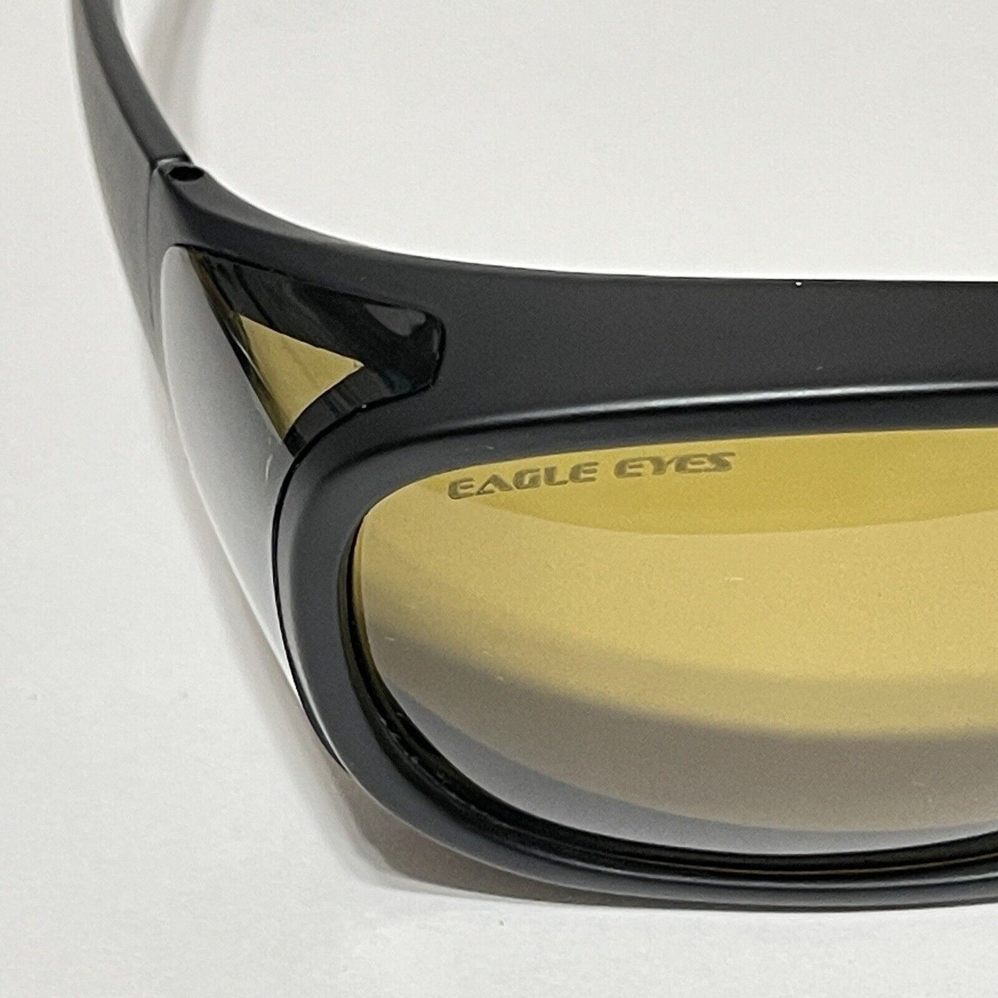 Eagle Eyes FITONS Wrap Around Sunglasses Black Yellow Lens #10035