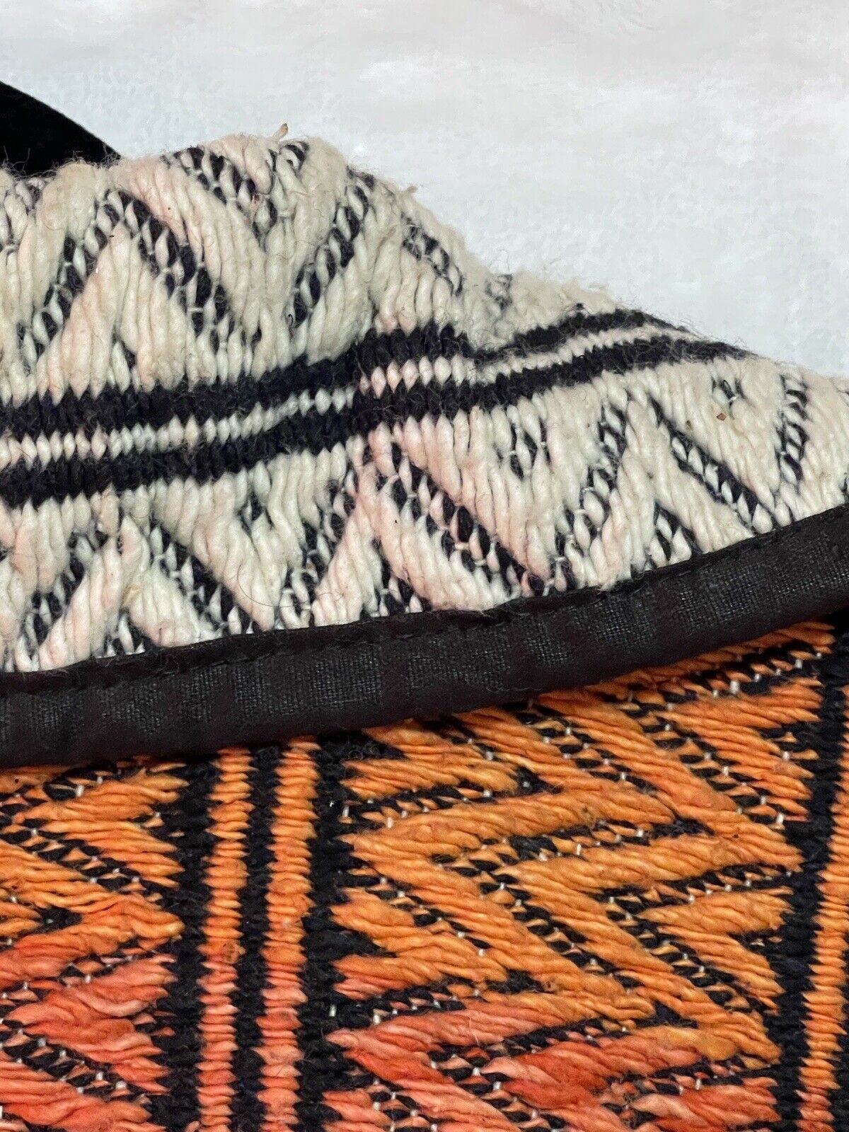 Vintage 60s Mexican Blanket Vest XL Serape Ruana Retro Poncho Fringe Pockets