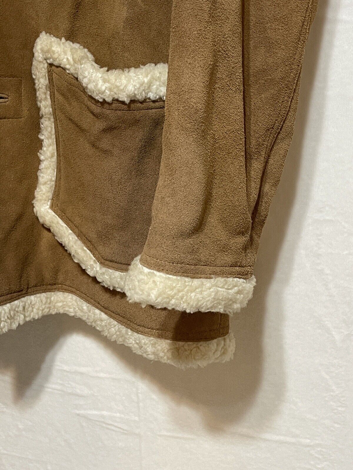 Vintage Rancher Jacket Mens 44 Suede Sherpa Lined Western Farm Coat Yellowstone