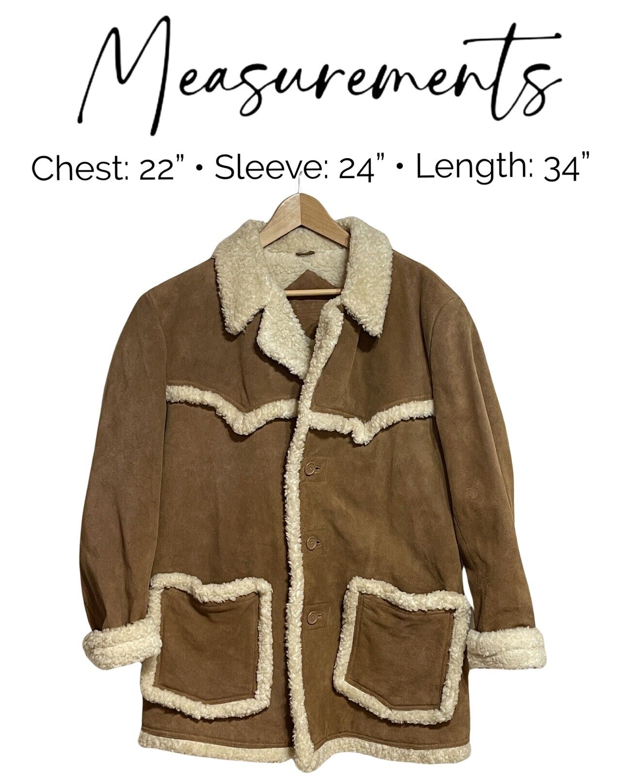 Vintage Rancher Jacket Mens 44 Suede Sherpa Lined Western Farm Coat Yellowstone