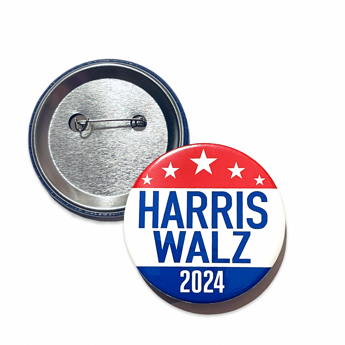 2.25” Harris Walz 2024 USA Pinback Button RWB Kamala Campaign Election Vote