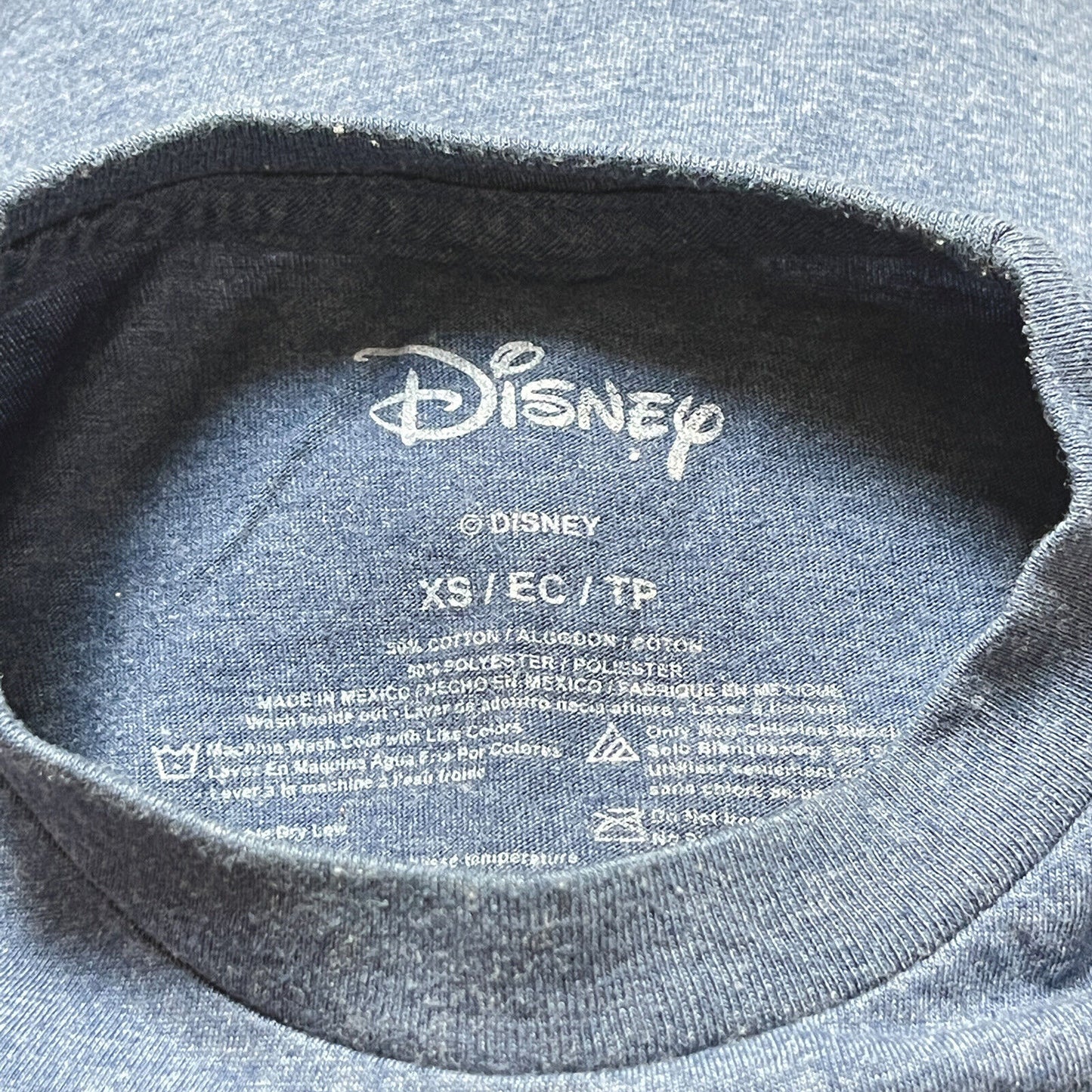 Disney Boys Shirt Size XS 4/5 Mickey Mouse Pluto Goofy Donald Face T-Shirt Blue