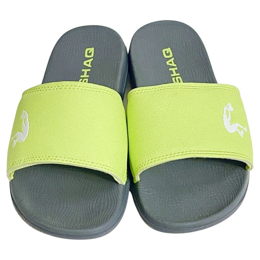 Shaq Lime Green Slide Sandals Shoes Size Youth 2 Beach Summer Shower Shoes
