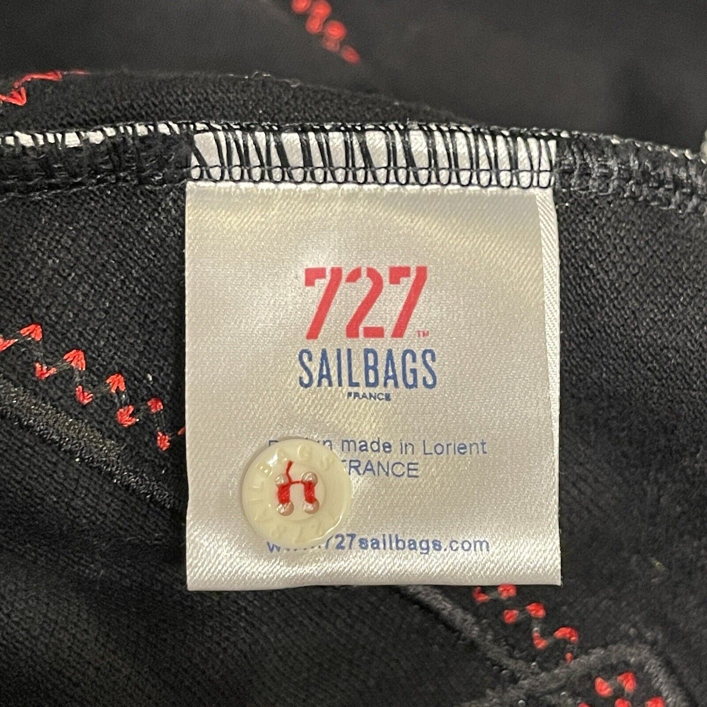 727 Sailbags Mens Polo Size M Long Sleeve Black Recycled Spinnaker