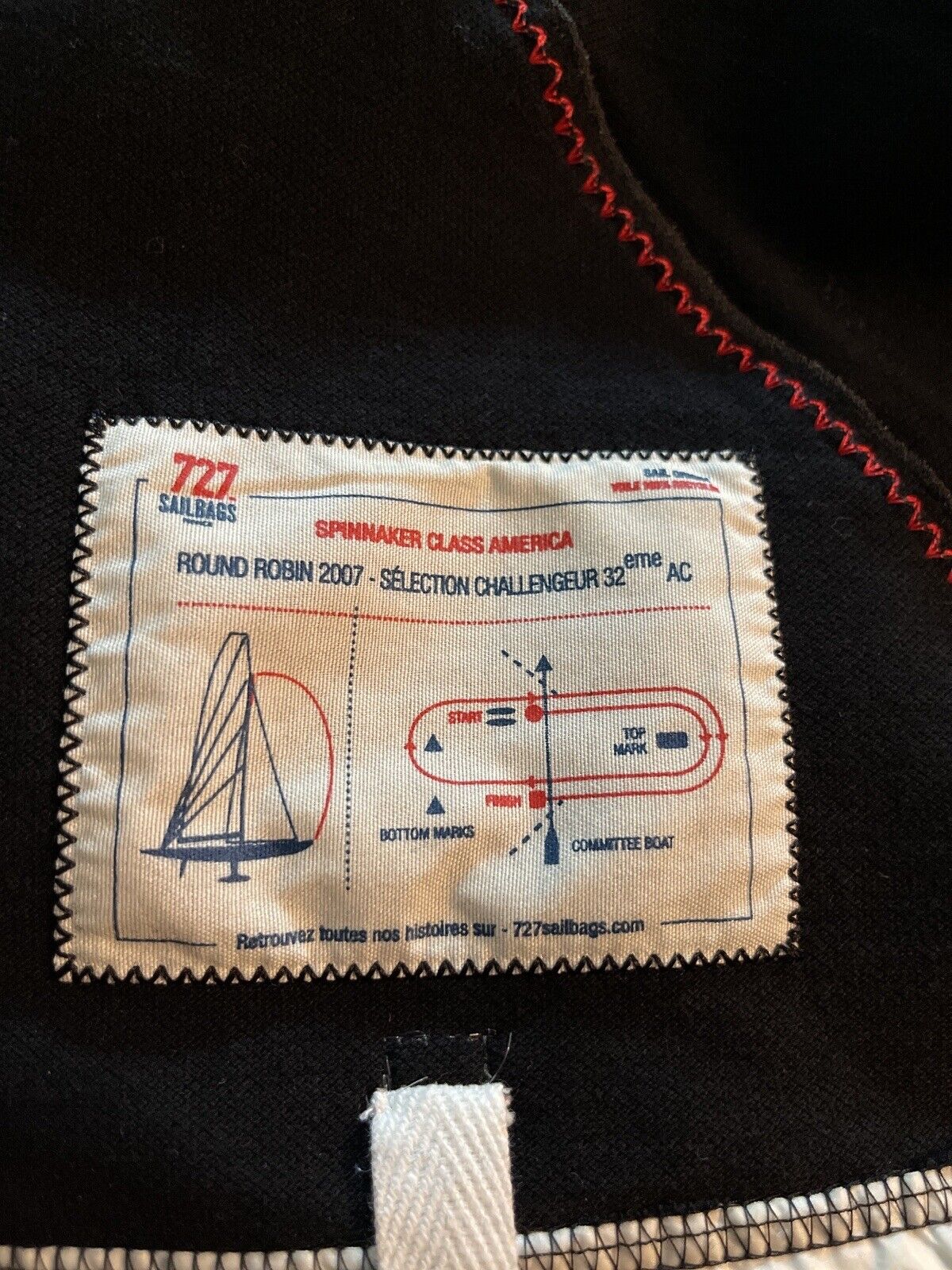 727 Sailbags Mens Polo Size M Long Sleeve Black Recycled Spinnaker