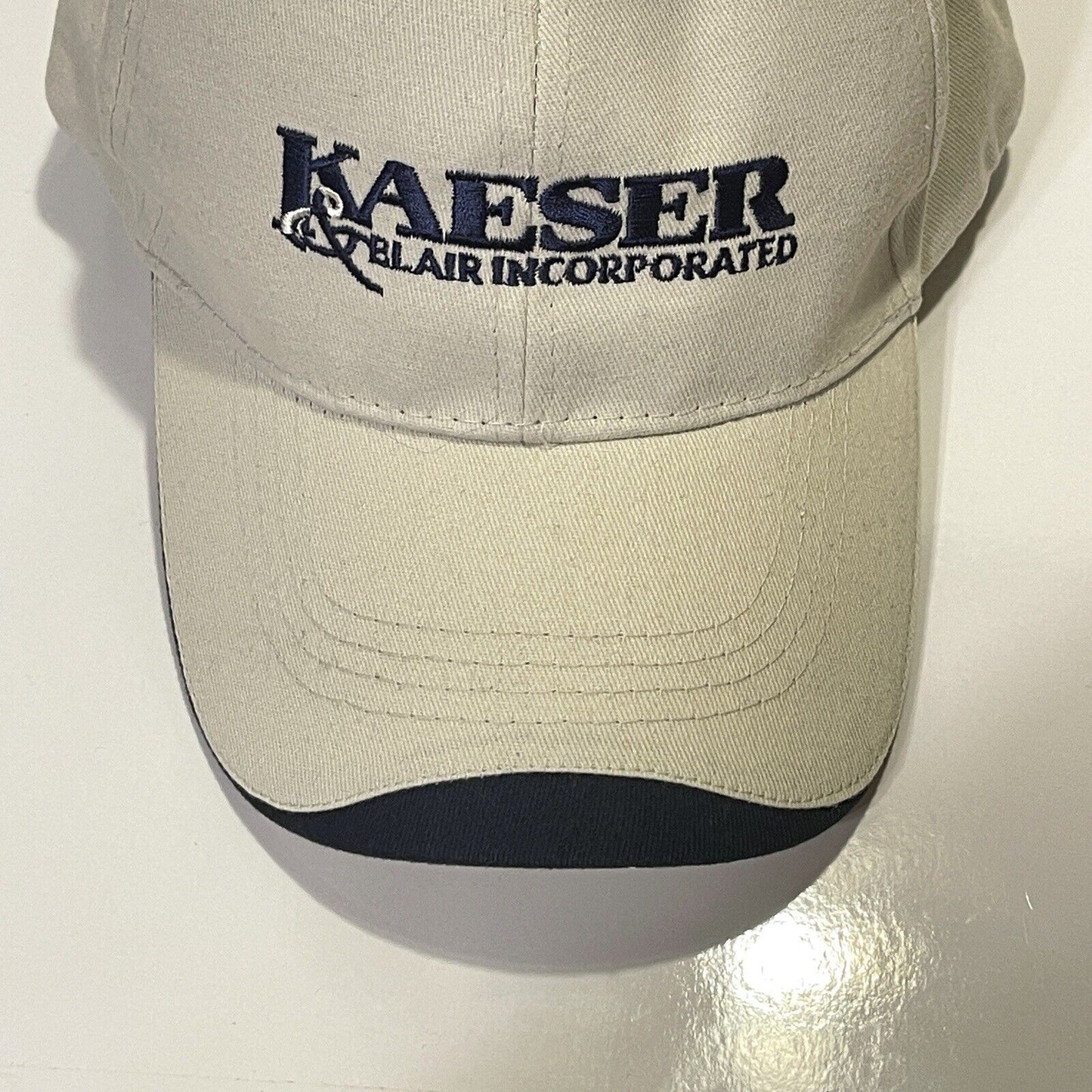 Beige Baseball Cap Kaesar Blair Inc NWOT Adjustable Hat Advertising Agency