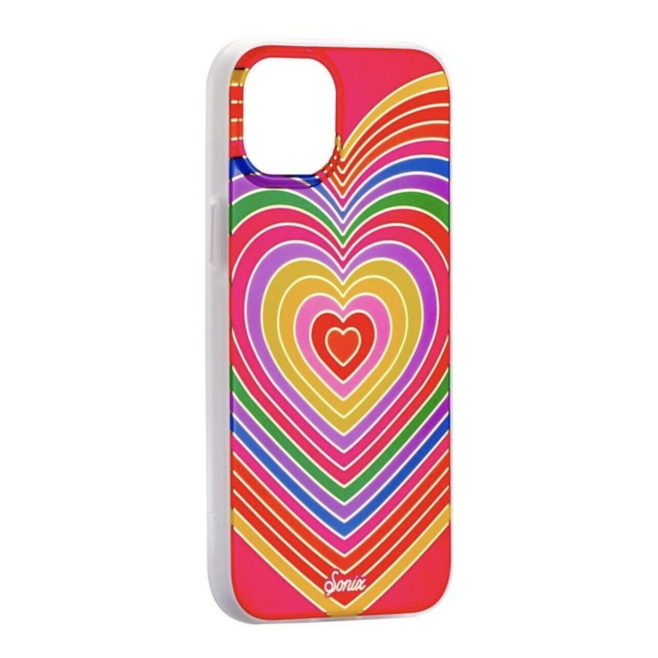 Sonix Phone Case iPhone 14 Pro Max MagSafe 10ft Drop Tested Rainbow Hearts