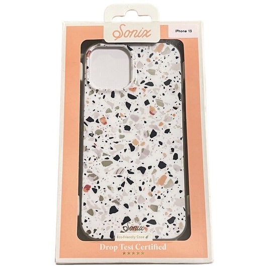 Sonix Phone Case iPhone 13 White Marble Confetti 10ft Drop Tested
