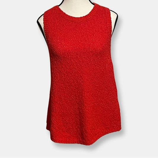 H&M Oversized Red Sweater Knit, Racer Back Tank Size Small Top